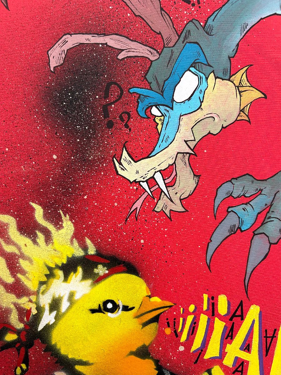 Tableau de Craig & Emer a pour titre Red Attack style graffiti, street art dim : Craig & Emerprix:200