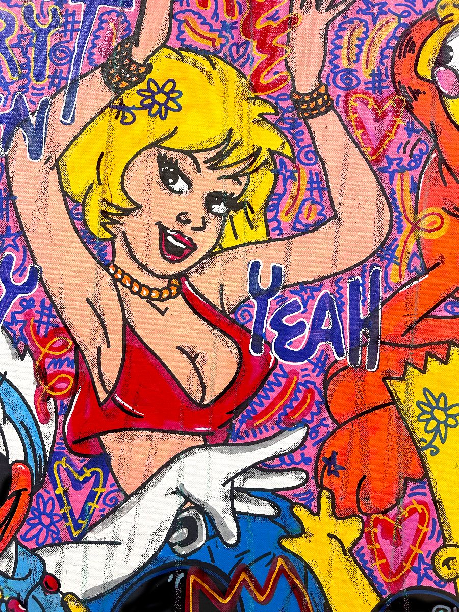 Tableau de RICO SAB a pour titre Enjoy every moment style street pop art, street art dim : RICO SABprix:950