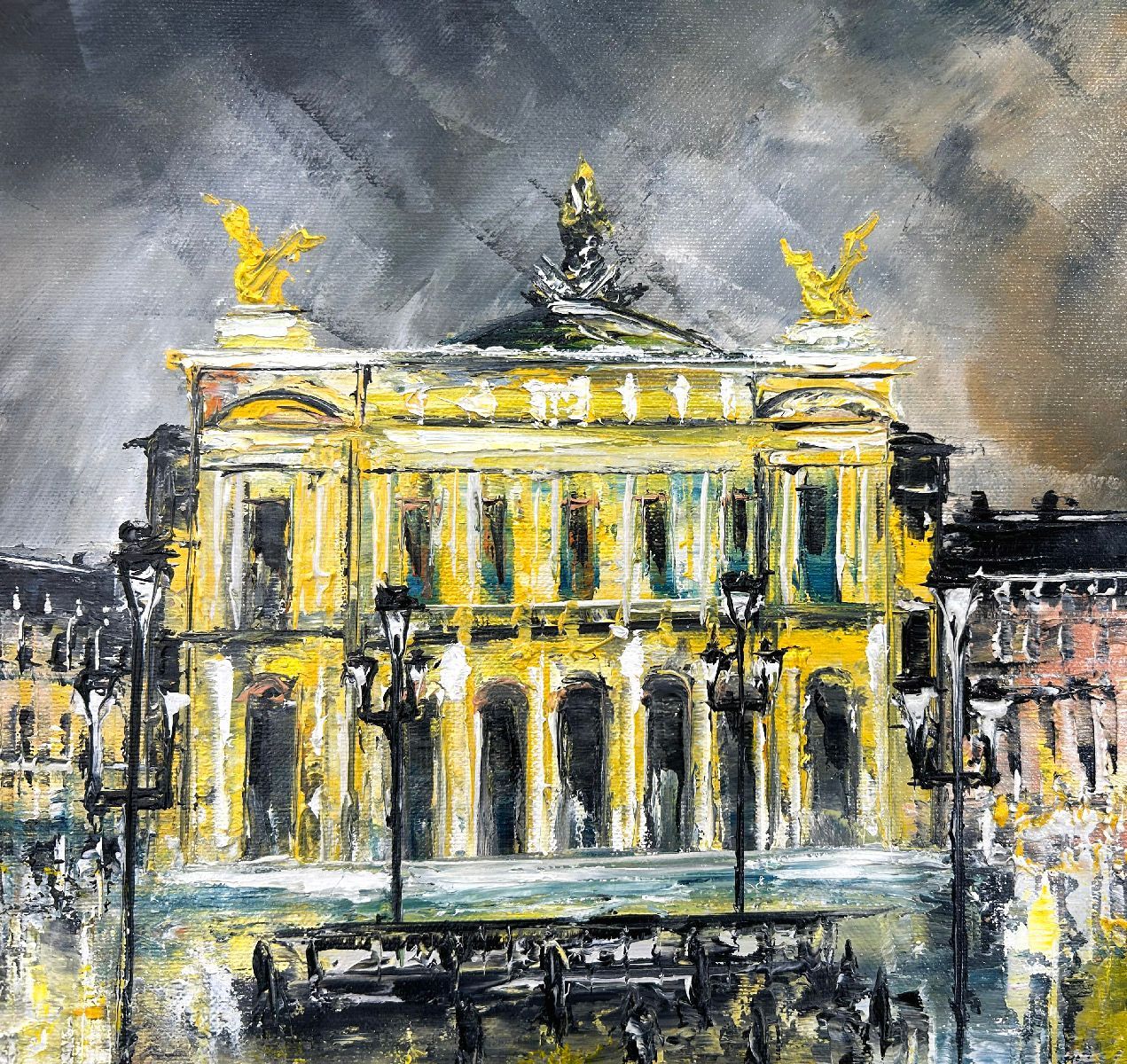 Tableau de PHIL a pour titre L'opéra, Paris style figuratif dim : PHILprix:350