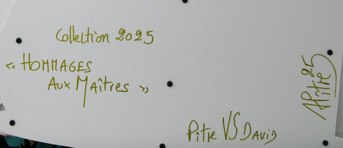 Tableau de L'ARTISTE PITRE a pour titre Pitre Vs David style figuratif, graphique dim : L'ARTISTE PITREprix:680
