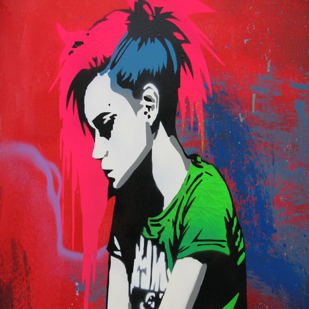 Tableau de Craig & Emer a pour titre Punxette style street pop art dim : Craig & Emerprix:600