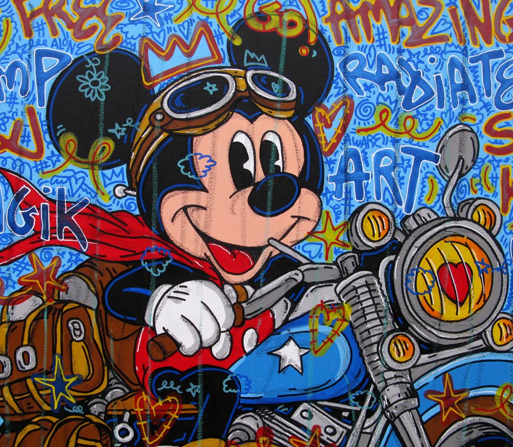 Tableau de RICO SAB a pour titre Be free...yeah style street pop art, street art dim : RICO SABprix:950