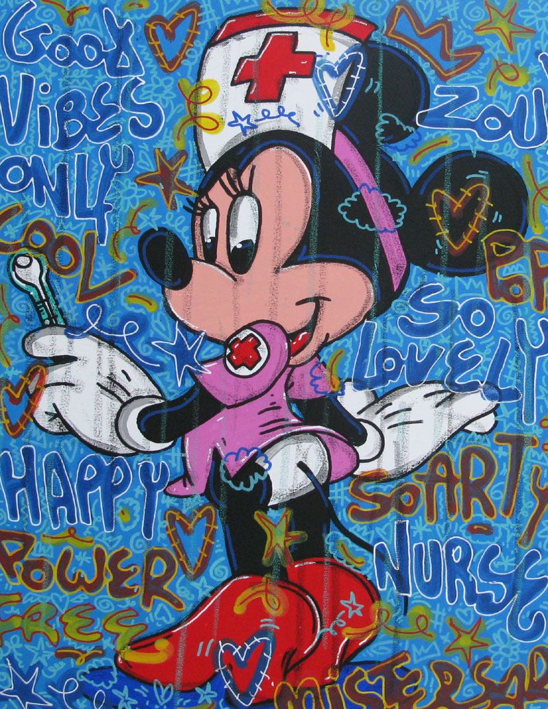Tableau de RICO SAB a pour titre Sexy Nurse style street pop art dim : RICO SABprix:450