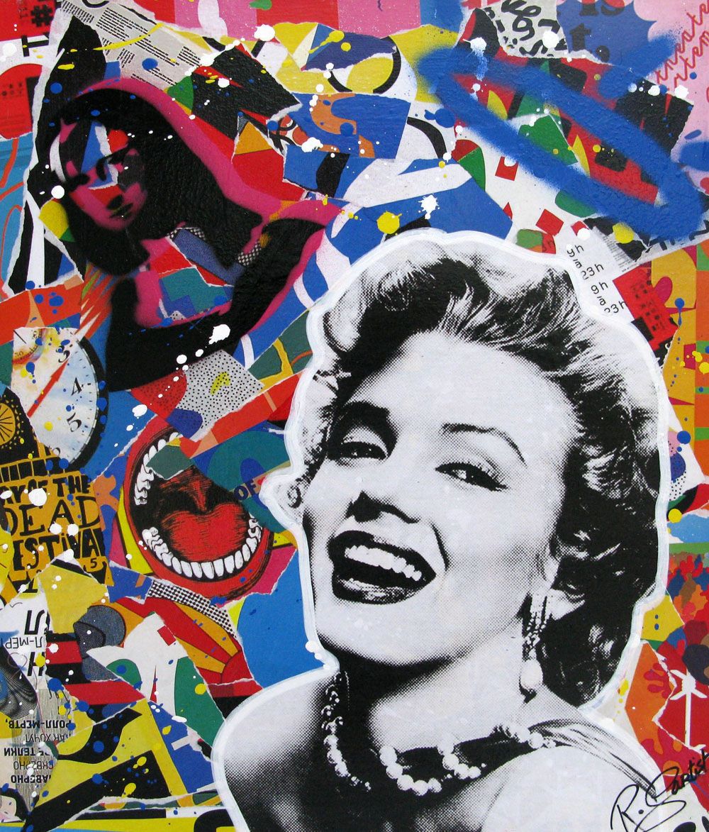 Tableau de RS ARTIST a pour titre MARILYN style street pop art dim : RS ARTISTprix: