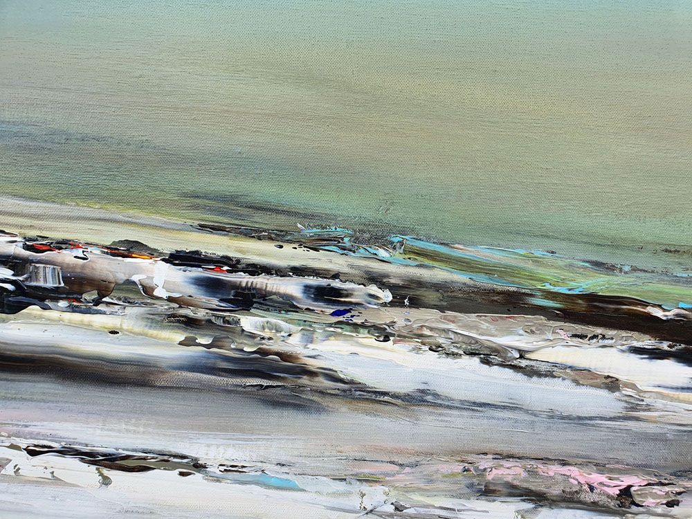 Tableau de RUELLE NICOLAS a pour titre HIDDEN PLACE style abstrait dim : RUELLE NICOLASprix:1000