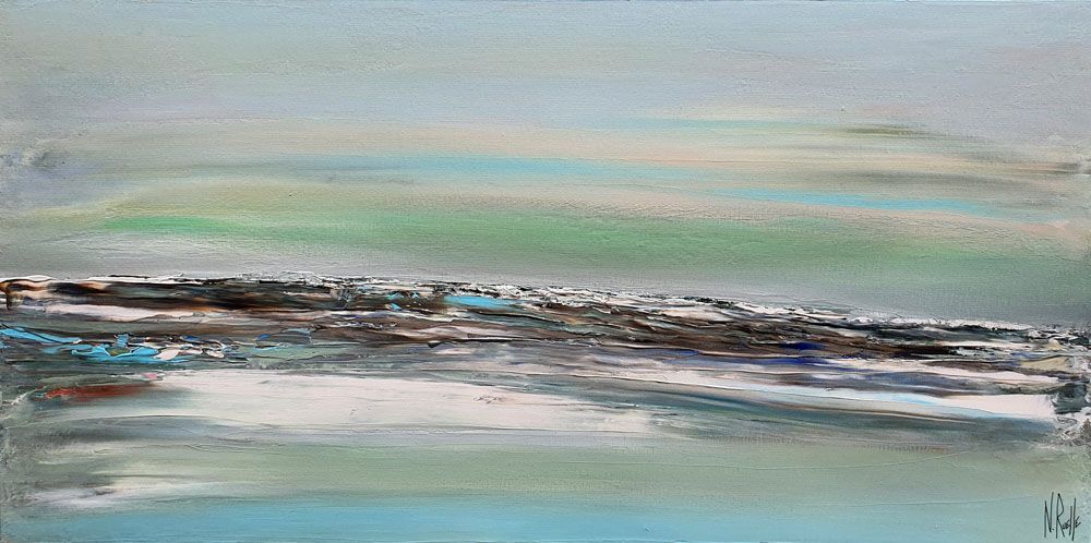 Tableau de RUELLE NICOLAS a pour titre SERENITE style abstrait dim : RUELLE NICOLASprix:600