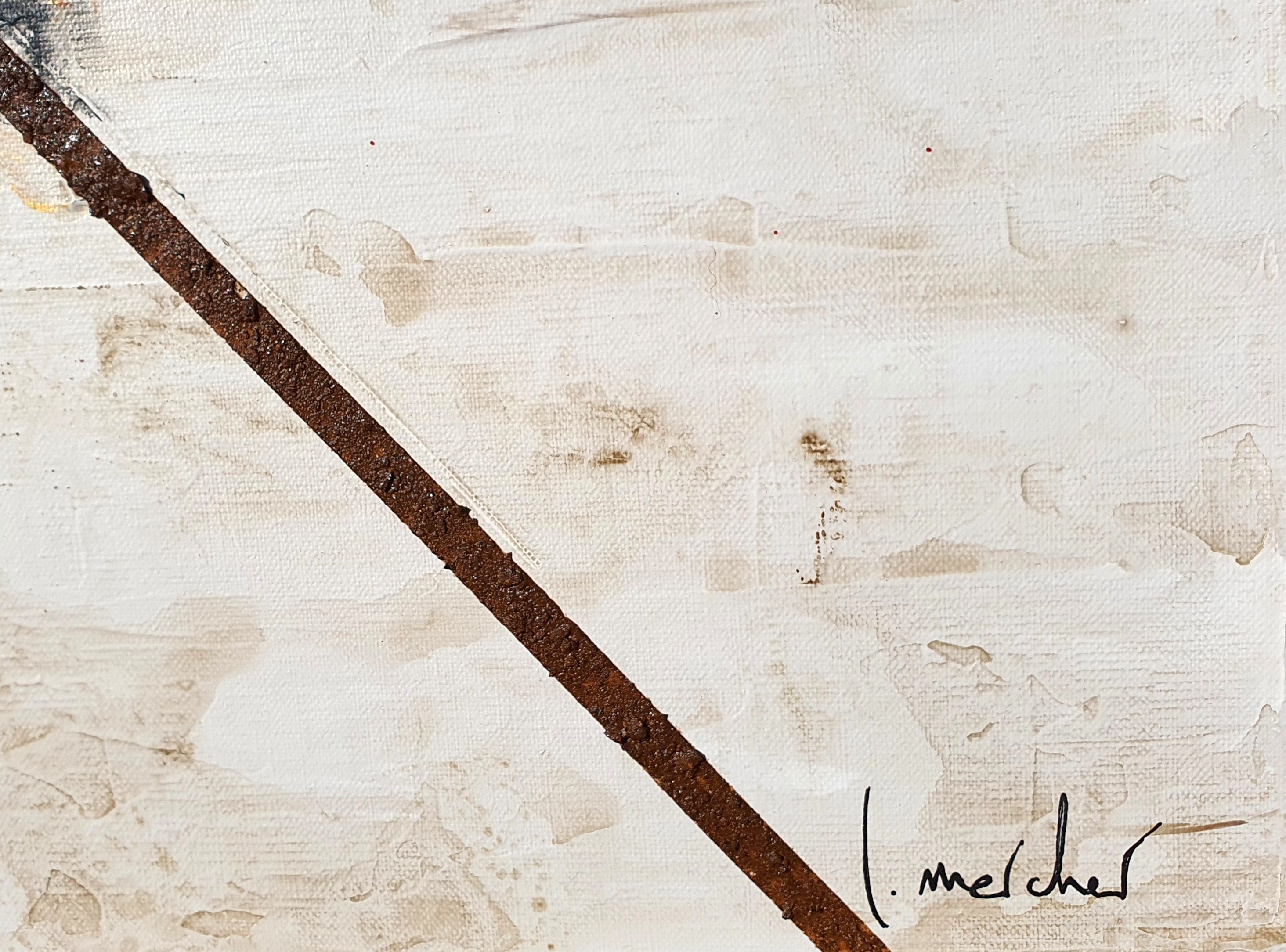 Tableau de LUDOVIC MERCHER a pour titre Rust cage style abstrait dim : LUDOVIC MERCHERprix:1000