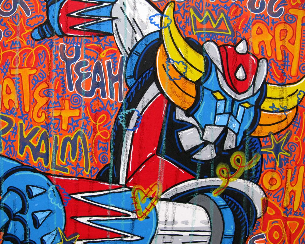 Tableau de RICO SAB a pour titre Radiate + Goldorak style street pop art dim : RICO SABprix:800