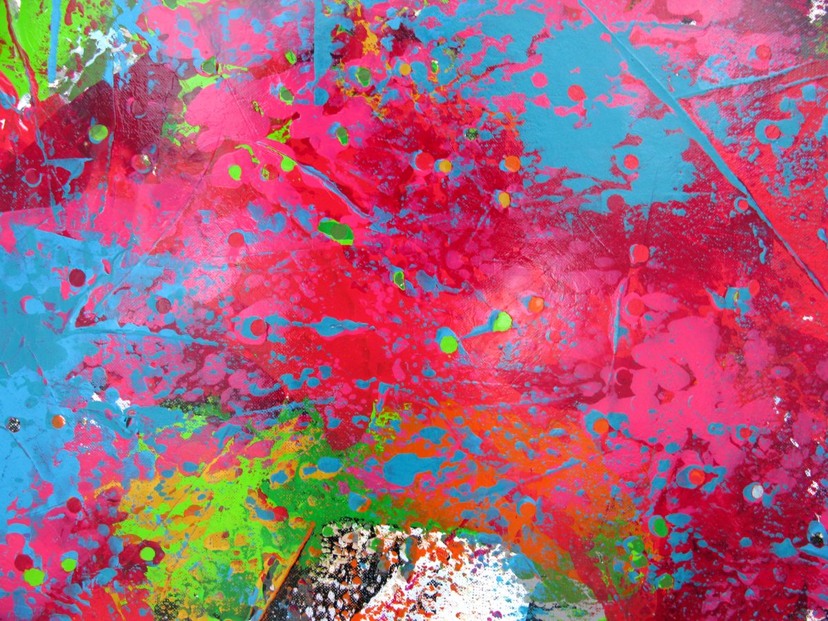 Tableau de CELINE WEBER a pour titre Rêverie tropézienne - Pampelonne style abstrait dim : CELINE WEBERprix:1800