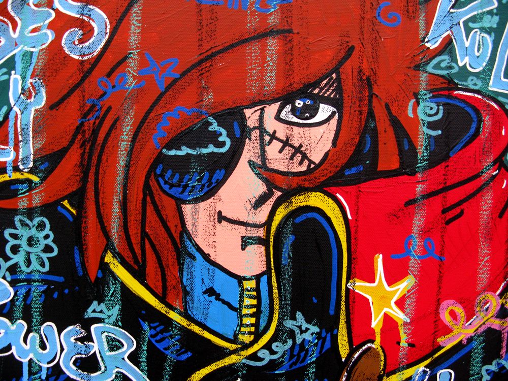 Tableau de RICO SAB a pour titre Albator style street pop art, street art dim : RICO SABprix:250