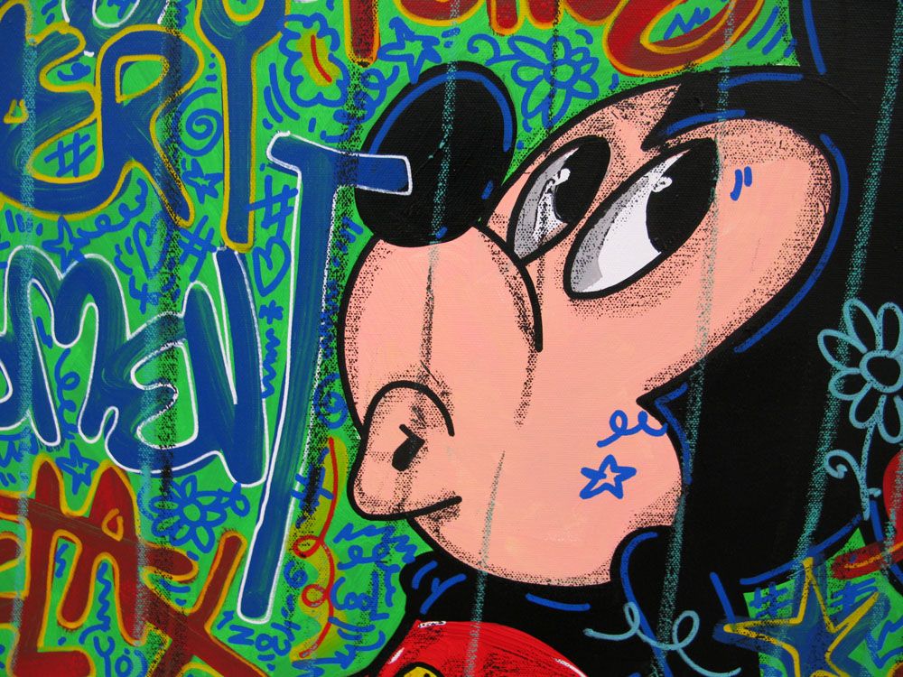 Tableau de RICO SAB a pour titre Enjoy every moment style street pop art, street art dim : RICO SABprix:320