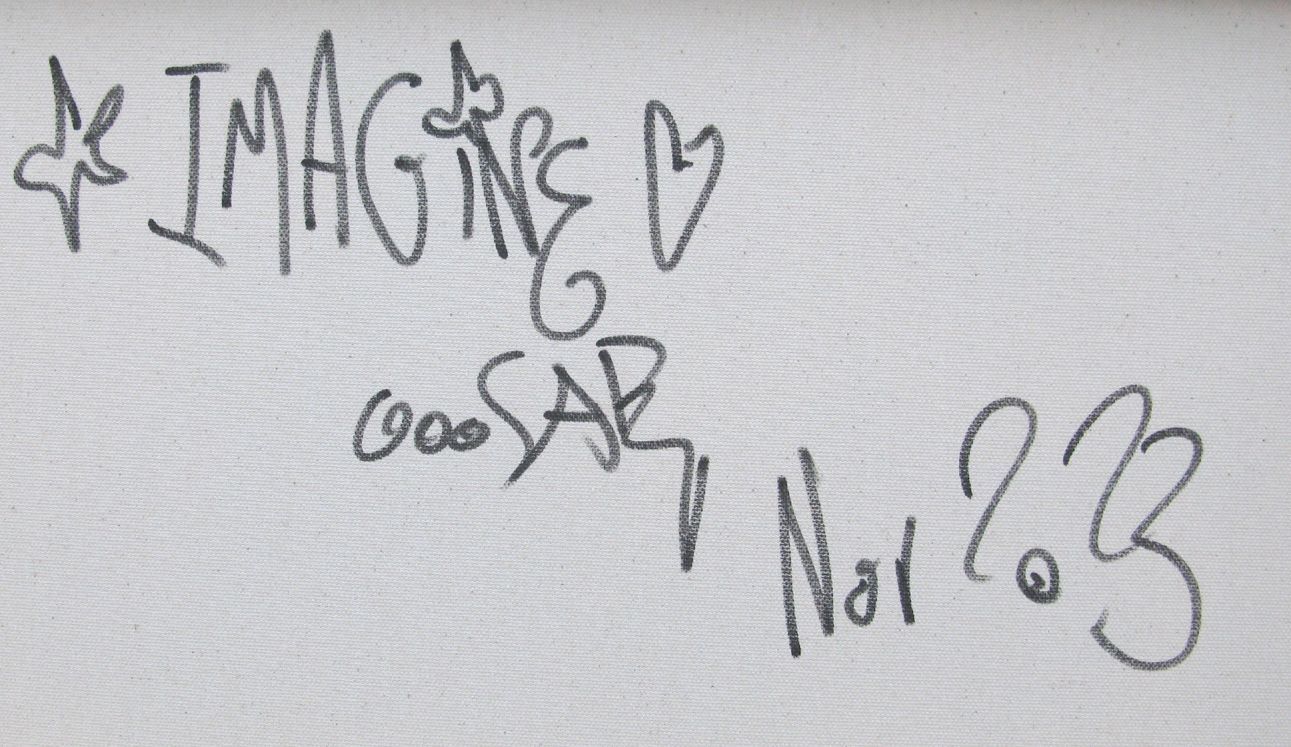 Tableau de RICO SAB a pour titre Imagine style street pop art, street art dim : RICO SABprix:320
