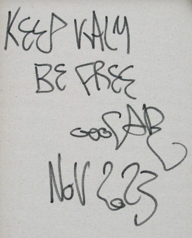 Tableau de RICO SAB a pour titre Keep kalm be free style street pop art, street art dim : RICO SABprix:320