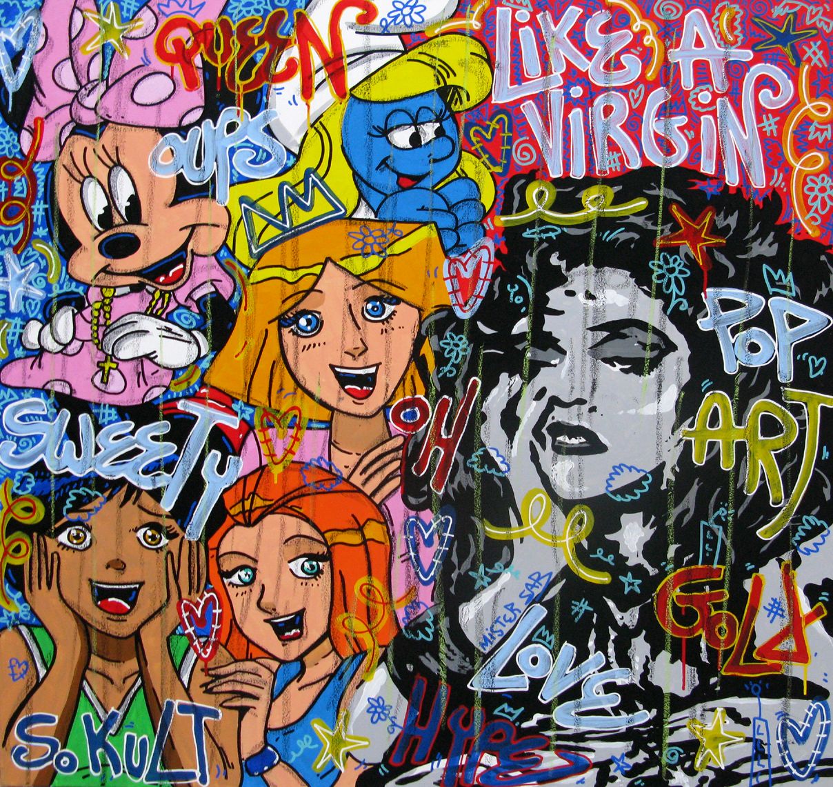 Tableau de RICO SAB a pour titre Like a virgin style street pop art, street art dim : RICO SABprix:950