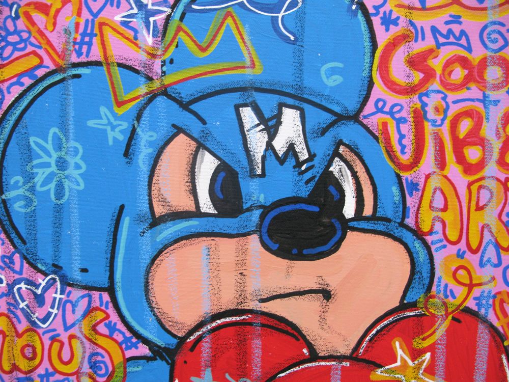 Tableau de RICO SAB a pour titre Good uibess mister style street pop art, street art dim : RICO SABprix:290