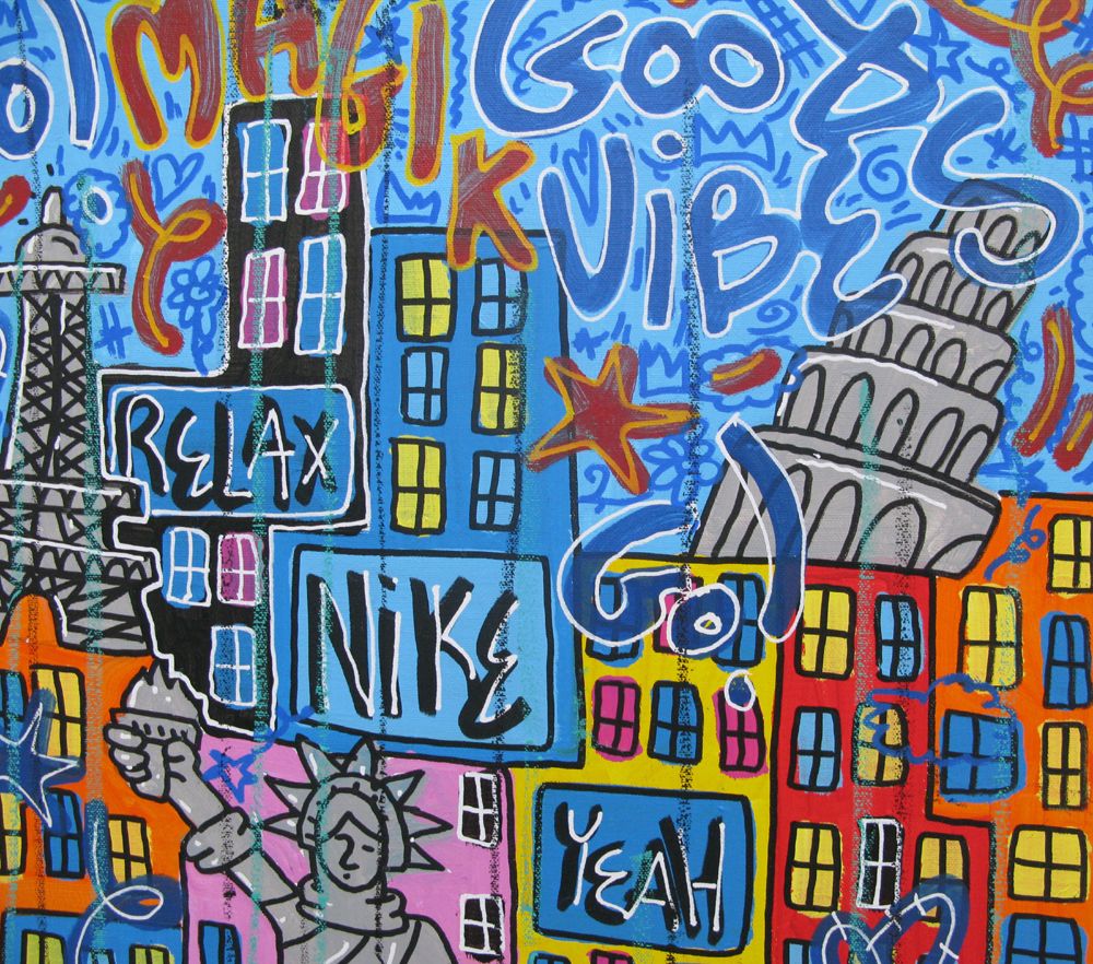 Tableau de RICO SAB a pour titre Magik style street pop art, street art dim : RICO SABprix:650