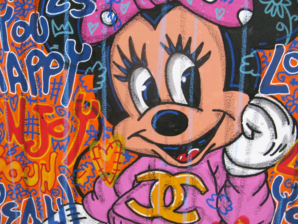 Tableau de RICO SAB a pour titre Makes you happy style street pop art, street art dim : RICO SABprix:450