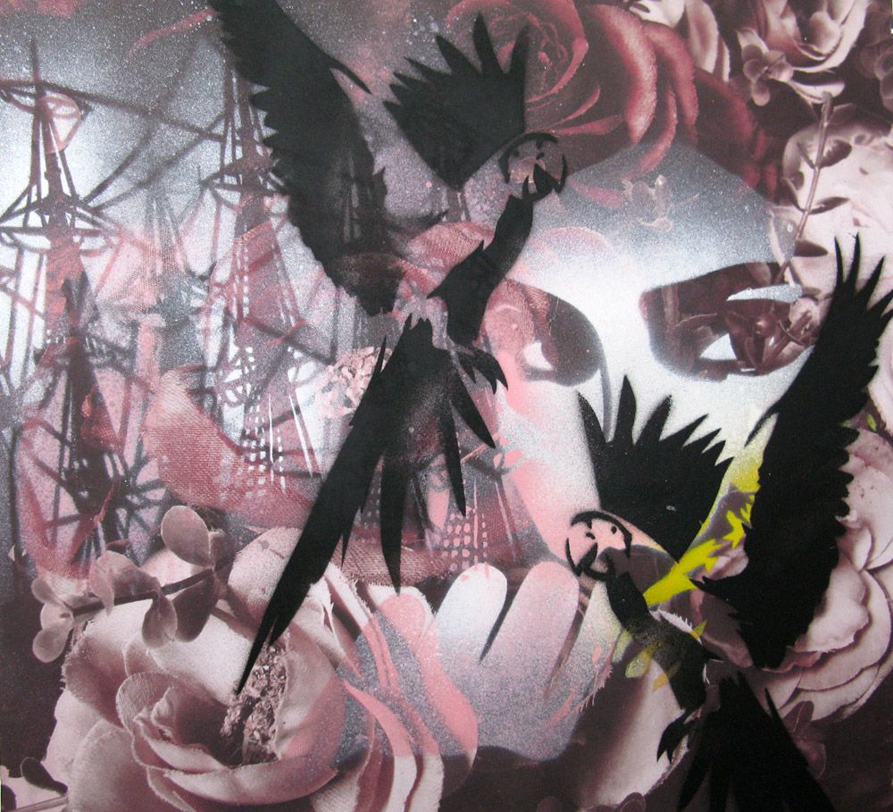 Tableau de KARO TRASS a pour titre Rosalie style street pop art, street art dim : KARO TRASSprix:100