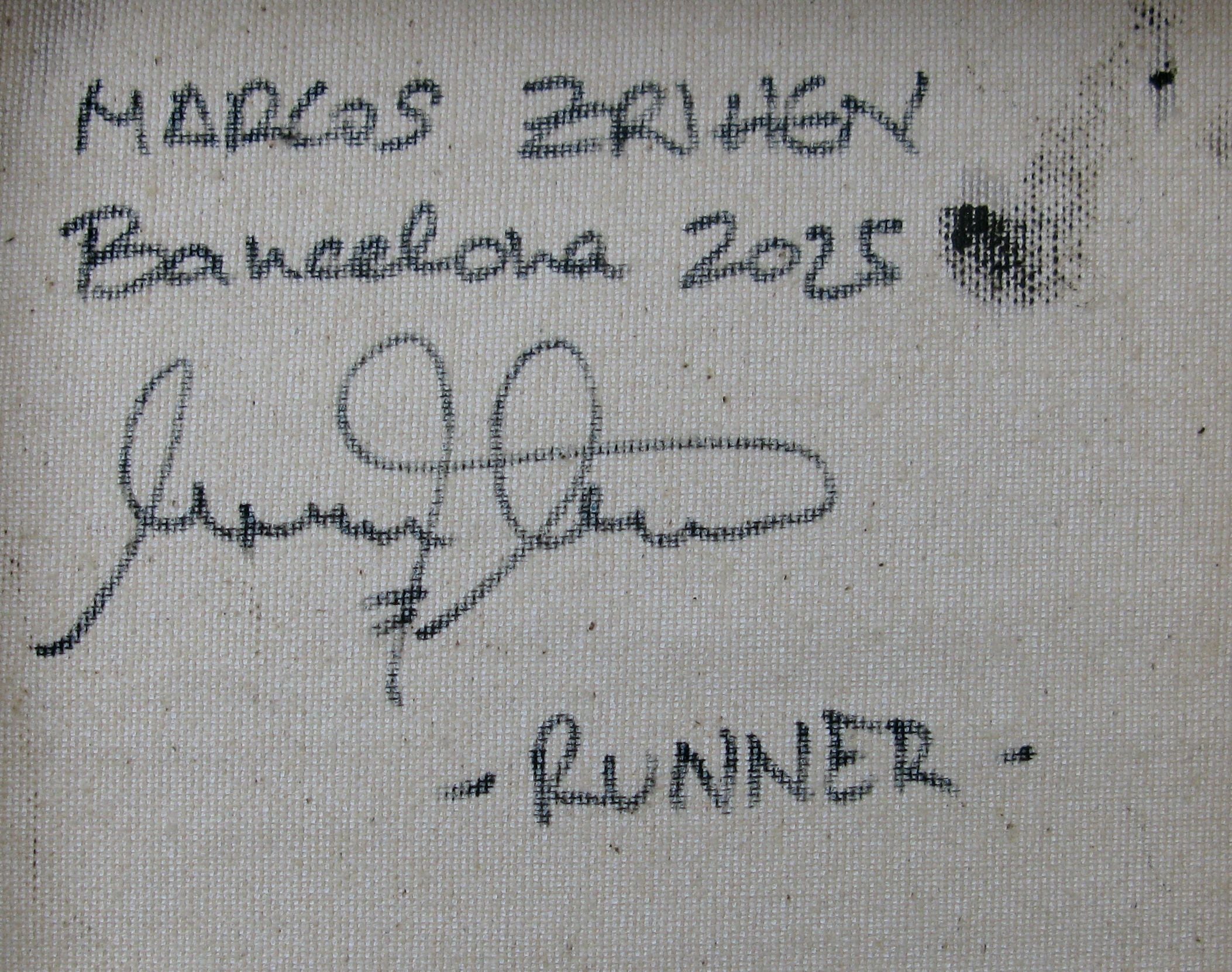 Tableau de MARCOS ZRIHEN NOWOTNY a pour titre Runner - Barcelona 2025 style figuratif dim : MARCOS ZRIHEN NOWOTNYprix:80