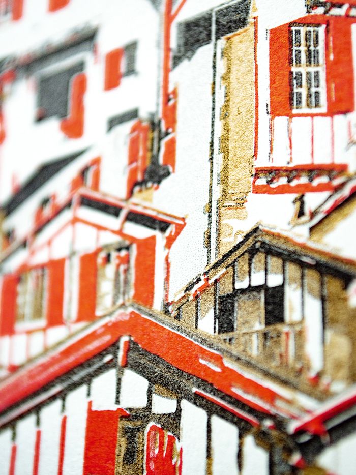 Editions d'art de GILLES INVERNIZZI a pour titre PAYS BASQUE (FRANCE) style figuratif, graphique dim : GILLES INVERNIZZIprix:50