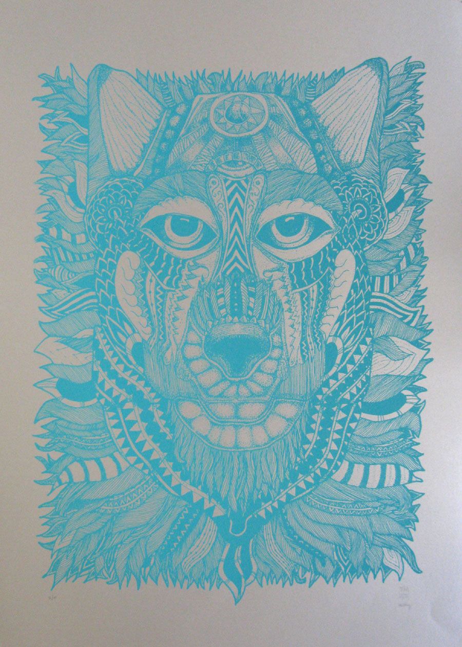 Editions d'art de JIBE a pour titre WOLFDOG style graphique dim : JIBEprix: