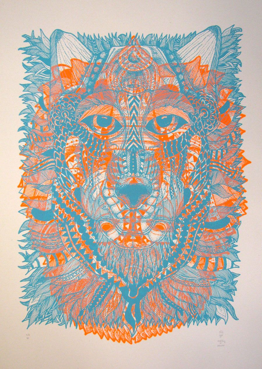 Editions d'art de JIBE a pour titre WOLFDOG style graphique dim : JIBEprix: