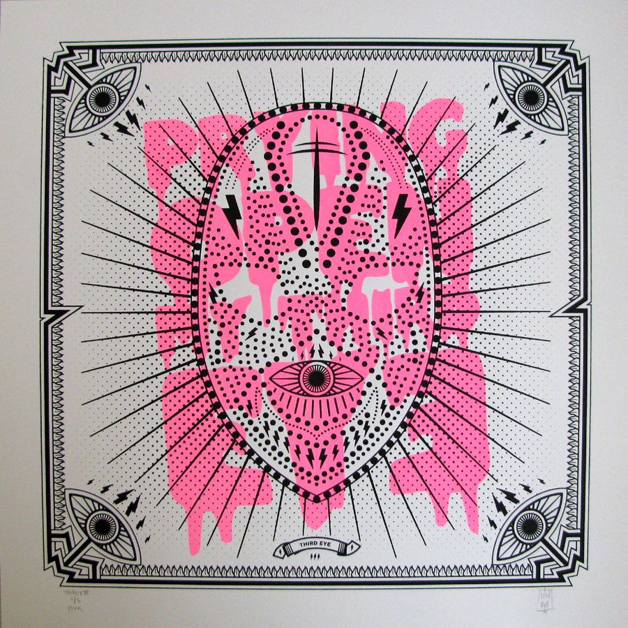 Editions d'art de JIBE a pour titre THIRD EYE style graphique dim : JIBEprix:80
