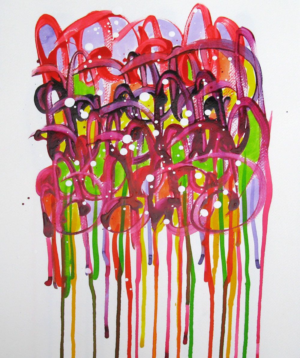 Dessin de STEPHANE RIME a pour titre LES COULURES NONAME C119 style abstrait dim : STEPHANE RIMEprix:70