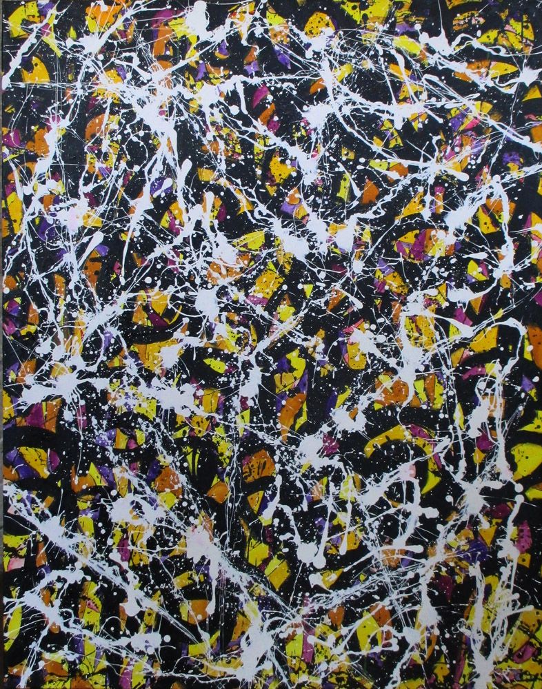 Tableau de STEPHANE RIME a pour titre NONAME LES COMPLEMENTAIRES EN OR style abstrait dim : STEPHANE RIMEprix: