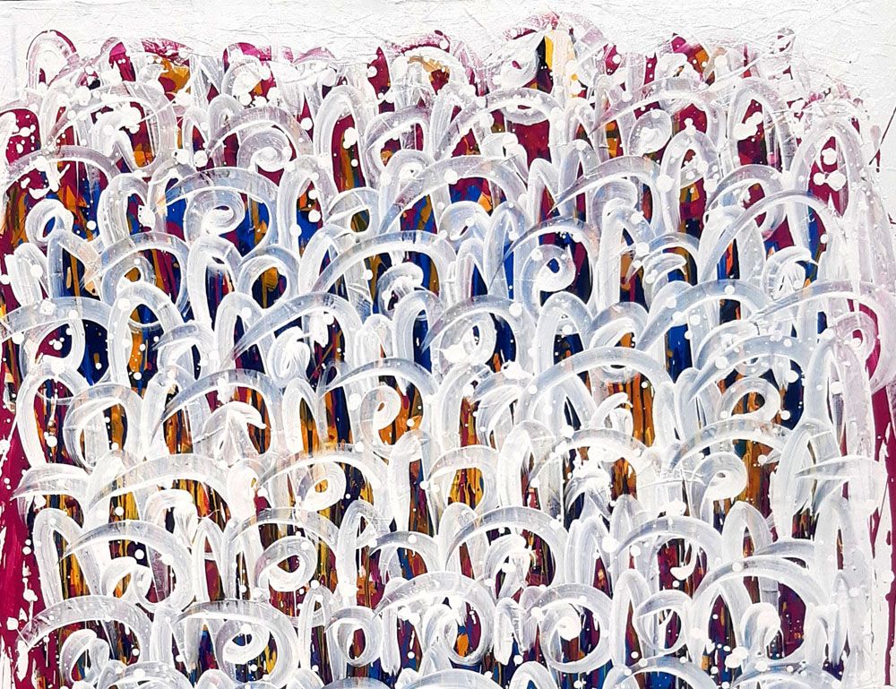 Tableau de STEPHANE RIME a pour titre NONAME AURORE 2019 style abstrait dim : STEPHANE RIMEprix:1350