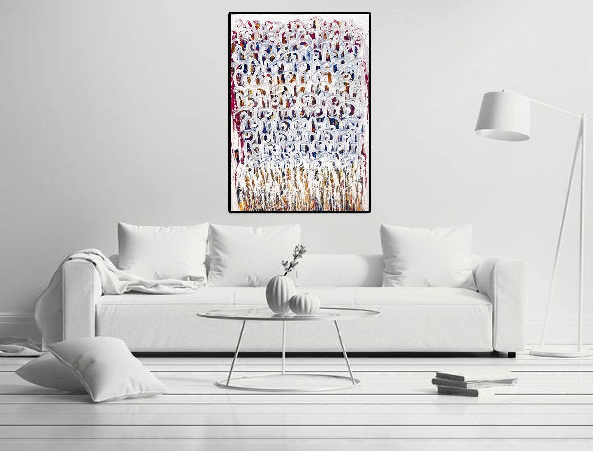Tableau de STEPHANE RIME a pour titre NONAME AURORE 2019 style abstrait dim : STEPHANE RIMEprix:1350