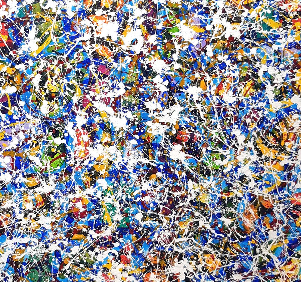 Tableau de STEPHANE RIME a pour titre NONAME LES FRONTIERES BLANCHES 2017 style abstrait dim : STEPHANE RIMEprix: