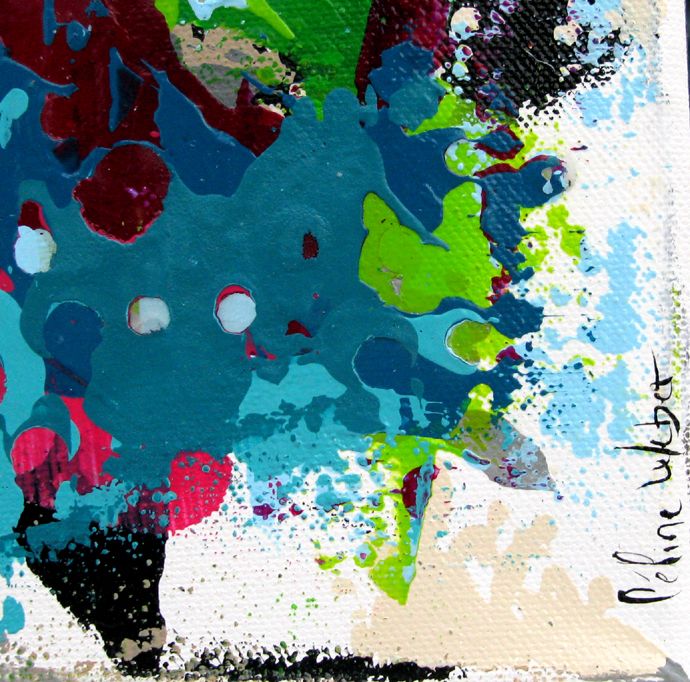 Tableau de CELINE WEBER a pour titre STONE 16 style abstrait dim : CELINE WEBERprix:100