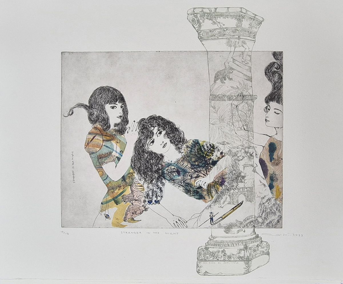 Editions d'art de ATSUKO ISHII a pour titre STRANGER IN THE NIGHT style figuratif dim : ATSUKO ISHIIprix:250