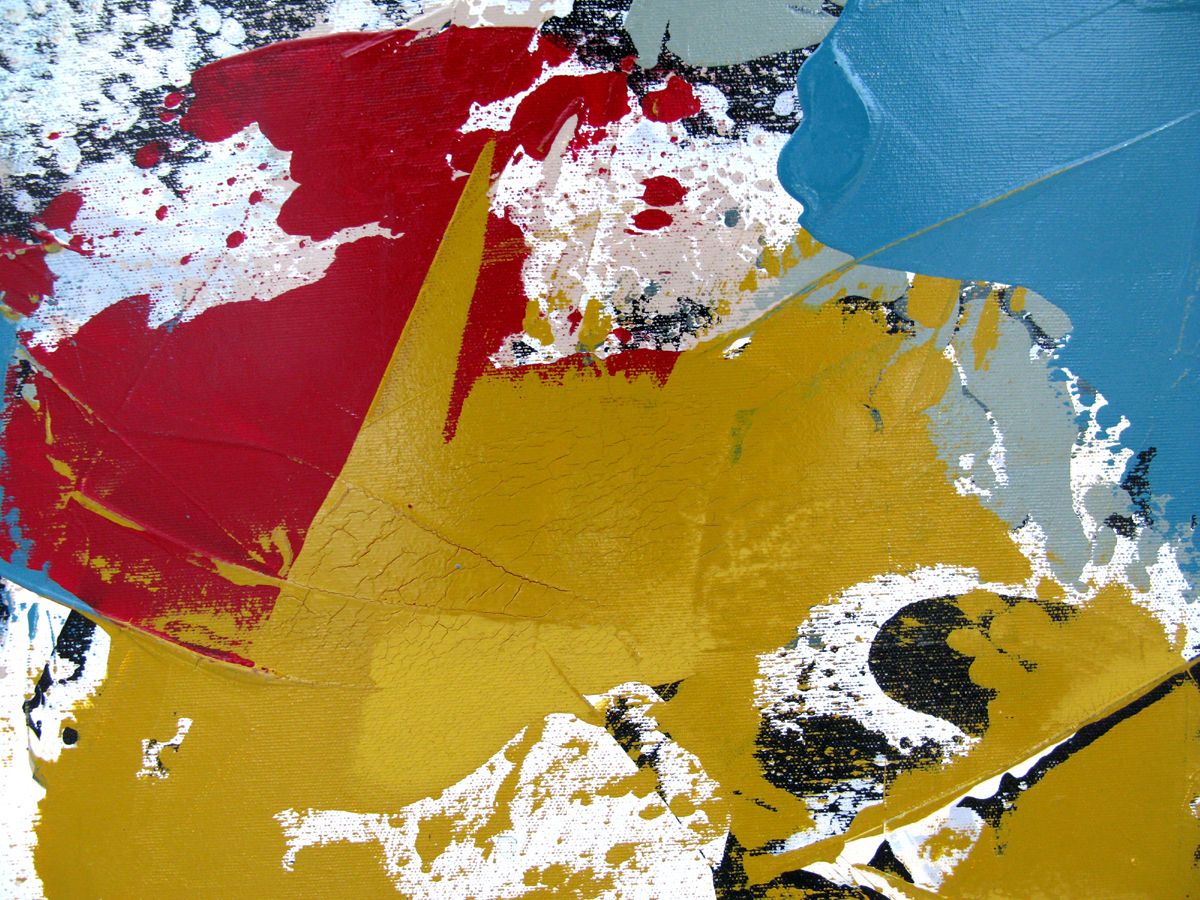 Tableau de CELINE WEBER a pour titre Safran style abstrait dim : CELINE WEBERprix:650