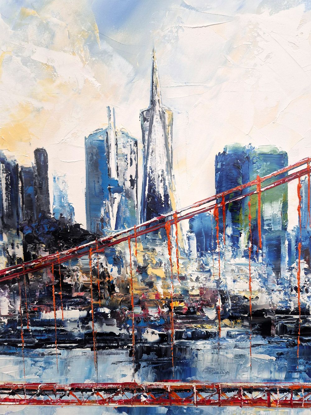 Tableau de PHIL a pour titre San Fransicco style figuratif dim : PHILprix:550
