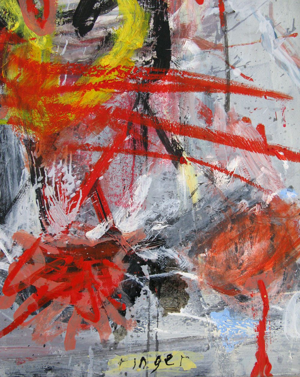 Tableau de RINGER HERVE a pour titre SANS TITRE style abstrait dim : RINGER HERVEprix:1600
