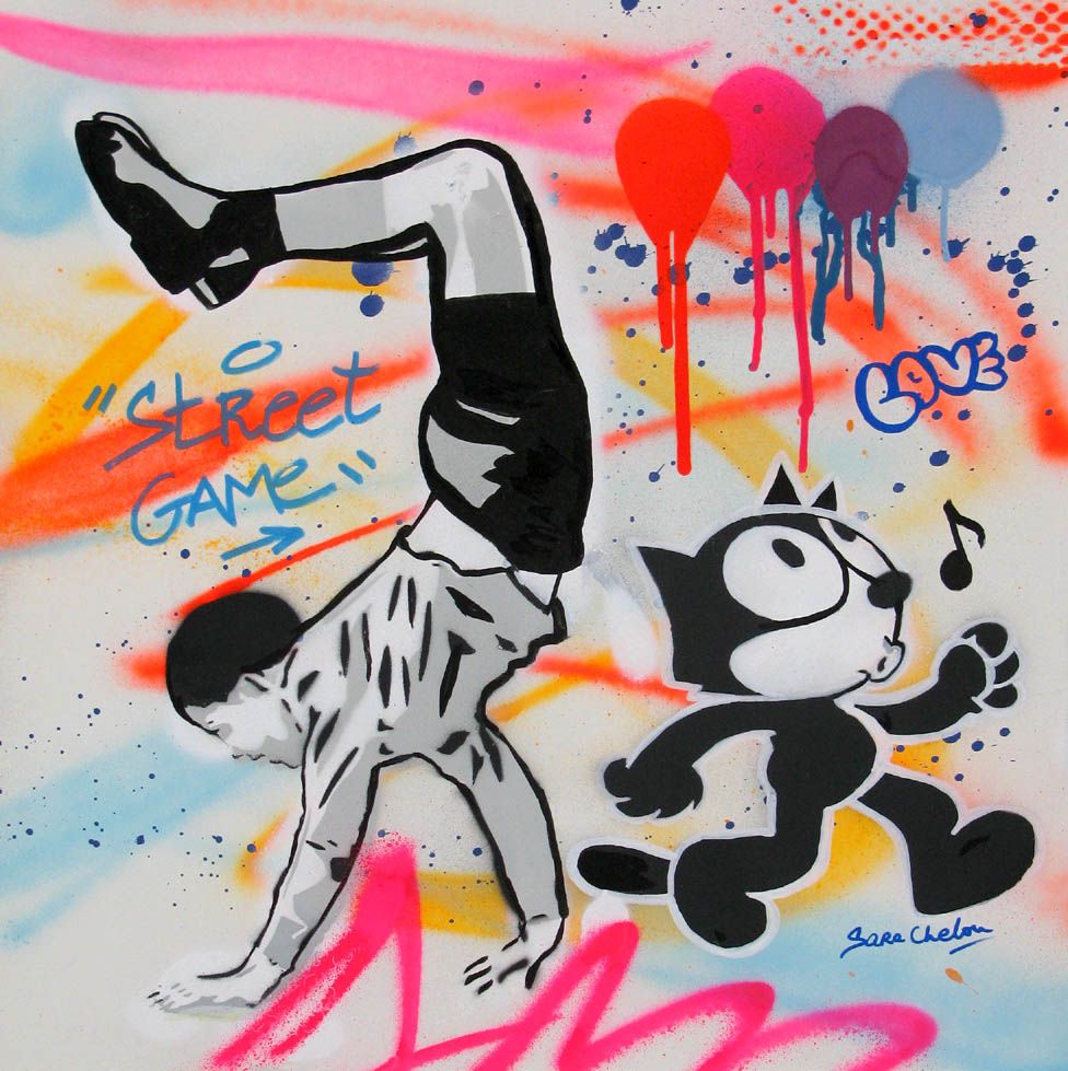 Dessin de SARA CHELOU a pour titre Street game style street pop art, street art dim : SARA CHELOUprix:280
