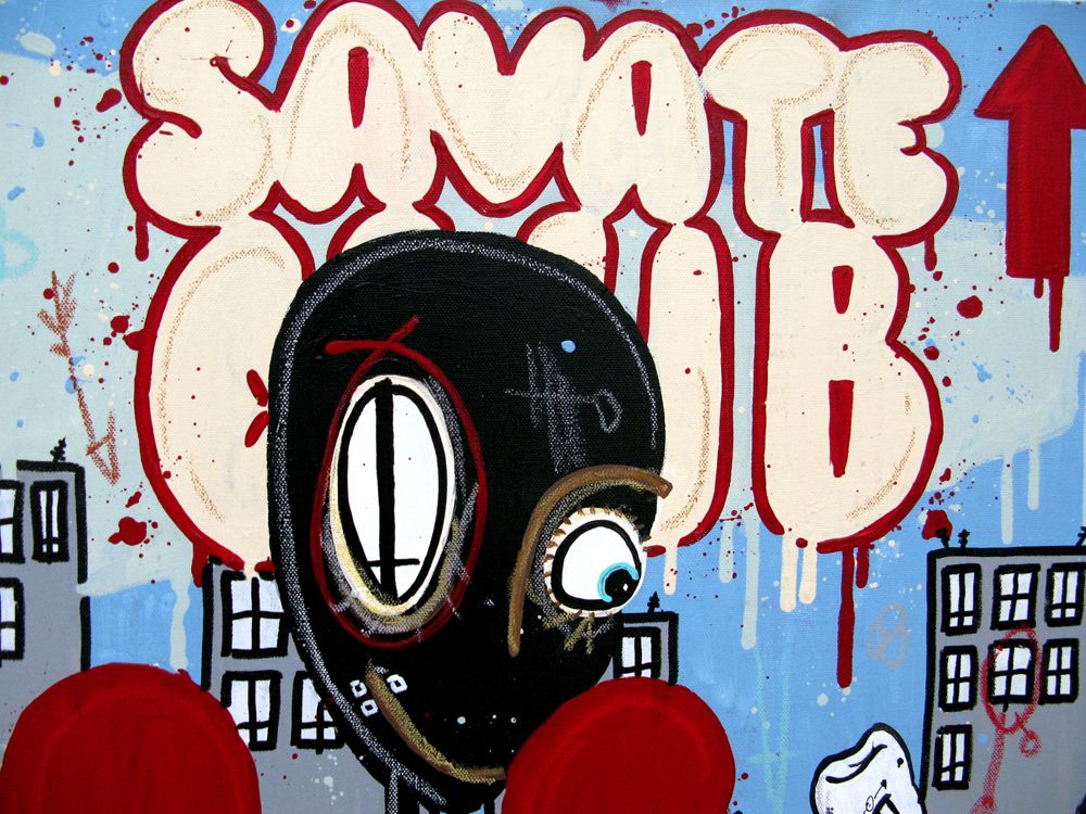 Tableau de DIDIER GOMEZ a pour titre Savate club style street pop art dim : DIDIER GOMEZprix:290