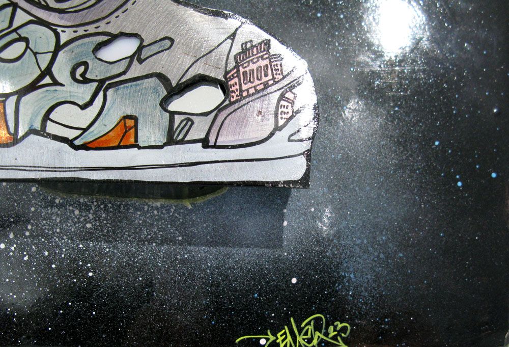 Tableau de EMER a pour titre Sneakers 5 style street pop art dim : EMERprix:200