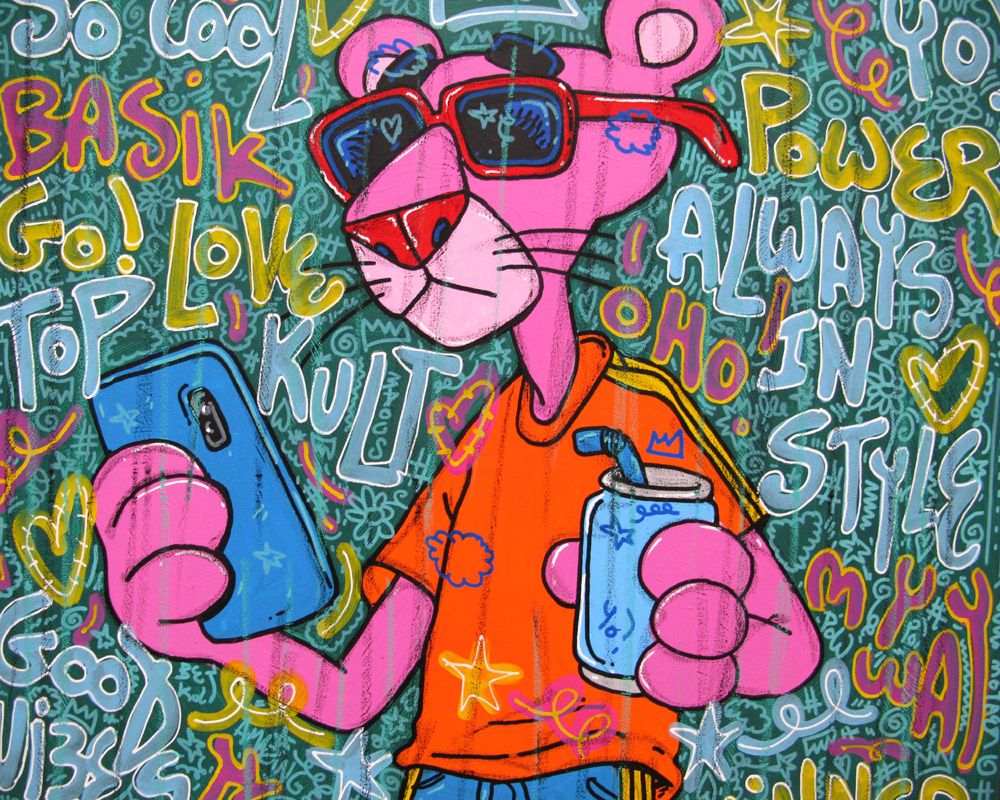 Tableau de RICO SAB a pour titre So cool pink style graphique dim : RICO SABprix:600