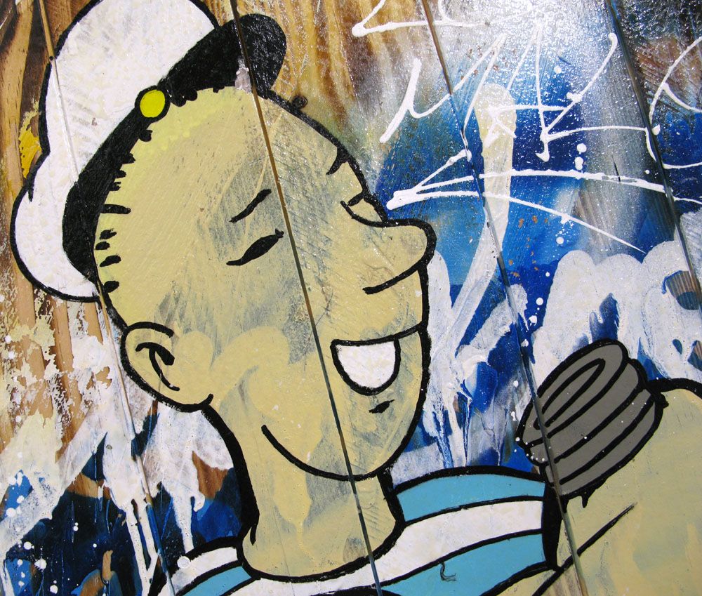Tableau de JUG a pour titre Spinash style street pop art dim : JUGprix:450