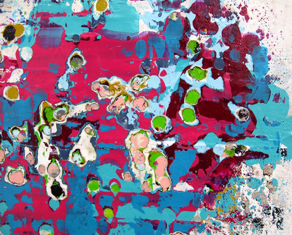 Tableau de CELINE WEBER a pour titre Stone Aigue-Marine 2 style abstrait dim : CELINE WEBERprix:200