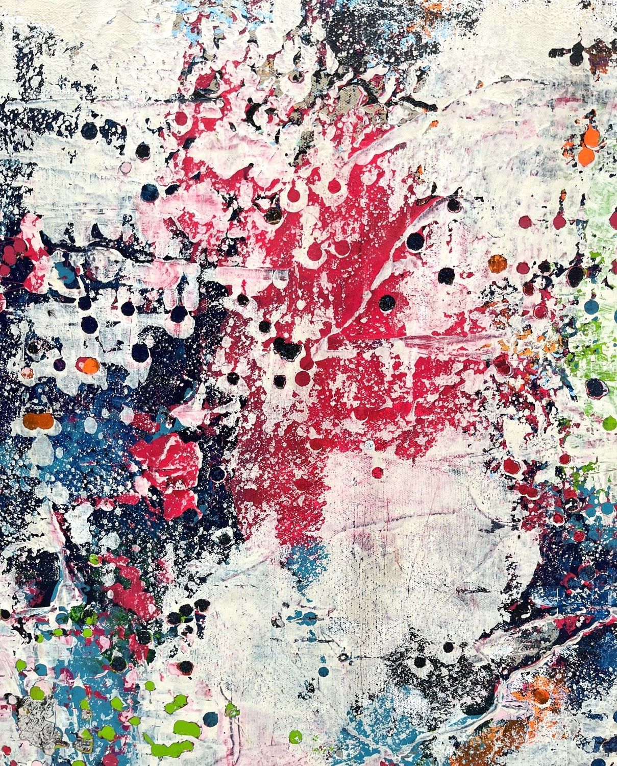 Tableau de CELINE WEBER a pour titre Stone confettis style abstrait dim : CELINE WEBERprix:950