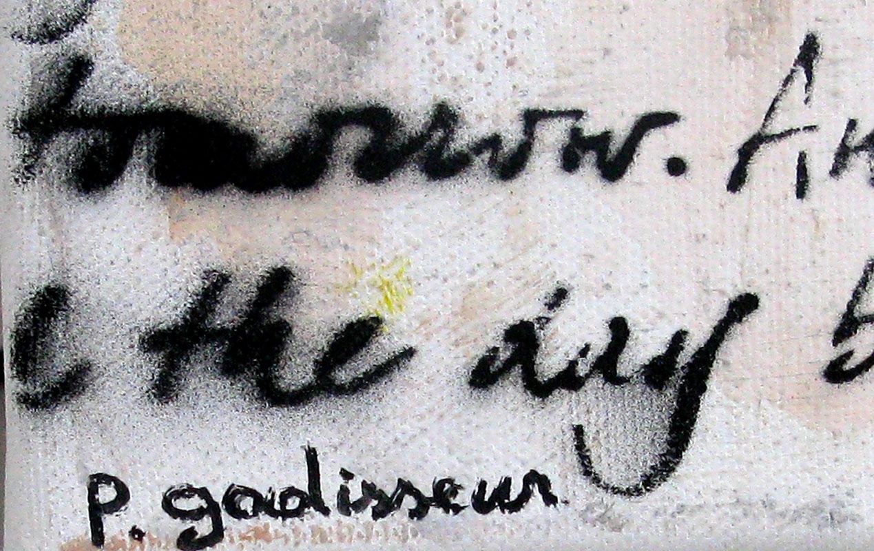 Tableau de PATRICIA GADISSEUR a pour titre Are you Serious style graffiti, street pop art dim : PATRICIA GADISSEURprix:900