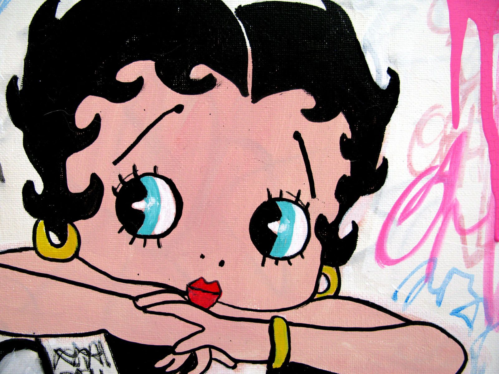 Tableau de PATRICIA GADISSEUR a pour titre Love Betty style street pop art, graffiti dim : PATRICIA GADISSEURprix:190