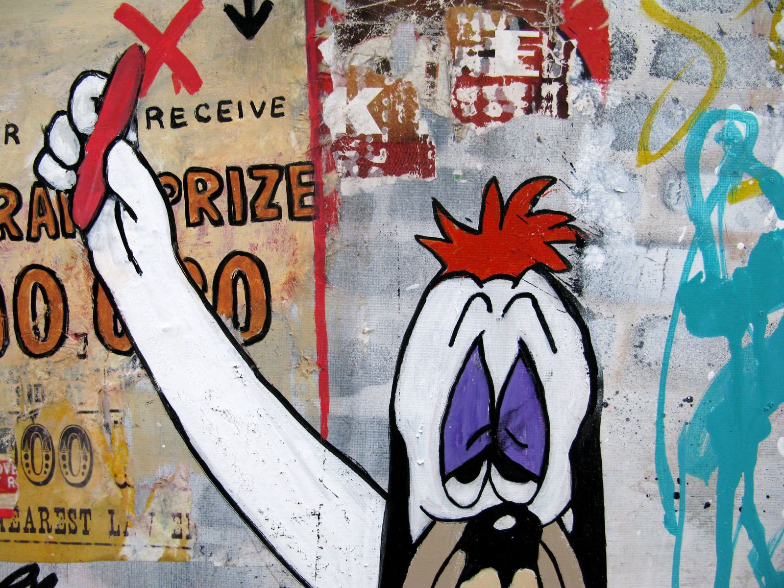 Tableau de PATRICIA GADISSEUR a pour titre Smile contest style street pop art, graffiti dim : PATRICIA GADISSEURprix:320