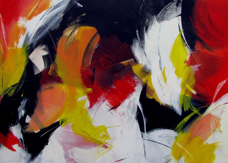 Tableau de JM BARROIS a pour titre SANS TITRE style abstrait dim : JM BARROISprix:800