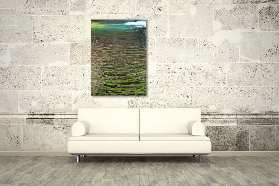 Tableau de ELISE BARAT a pour titre CASCADE DU HERISSON style figuratif dim : ELISE BARATprix: