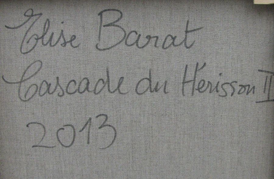 Tableau de ELISE BARAT a pour titre CASCADE DU HERISSON style figuratif dim : ELISE BARATprix: